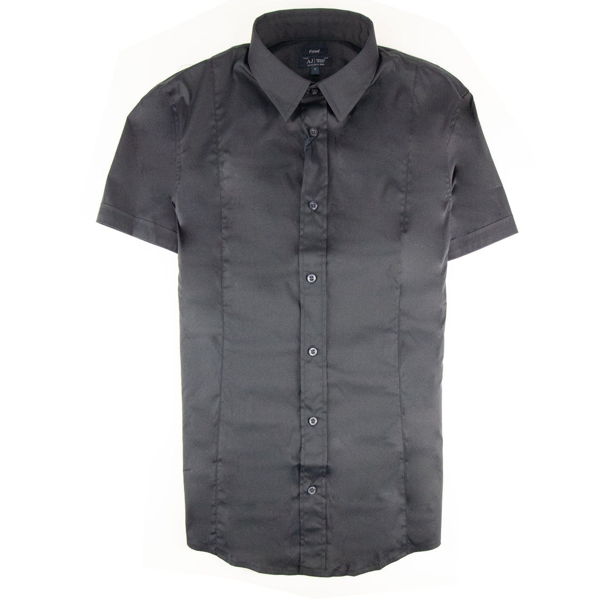 Armani Jeans Collar Aj Logo S/s Shirt Navy Blue