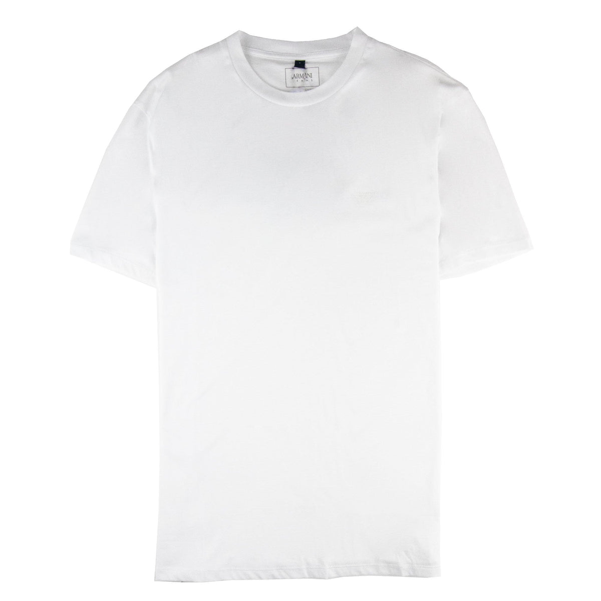 Armani Jeans Rubber Eagle Logo T Shirt White