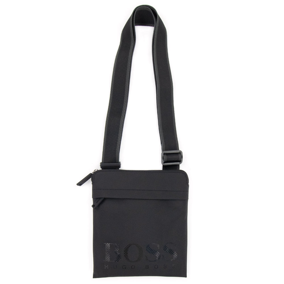Hugo Boss Tonal Logo Structured Envelope Bag Black 001
