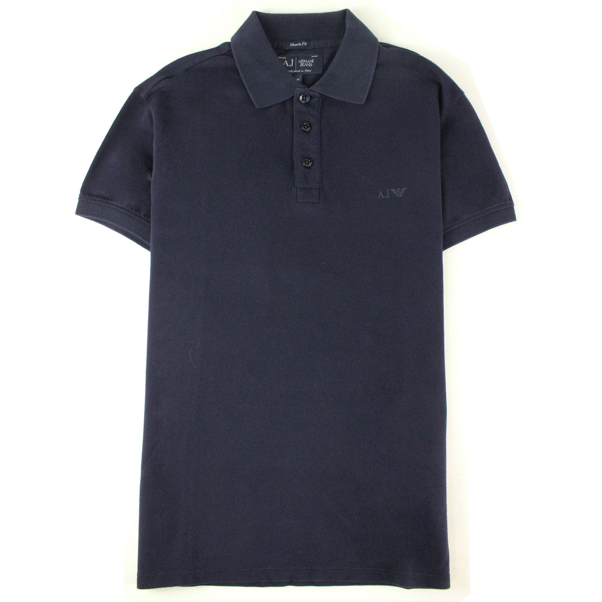 Armani Jeans Aj Eagle Chest Logo S/s Polo Navy Blue