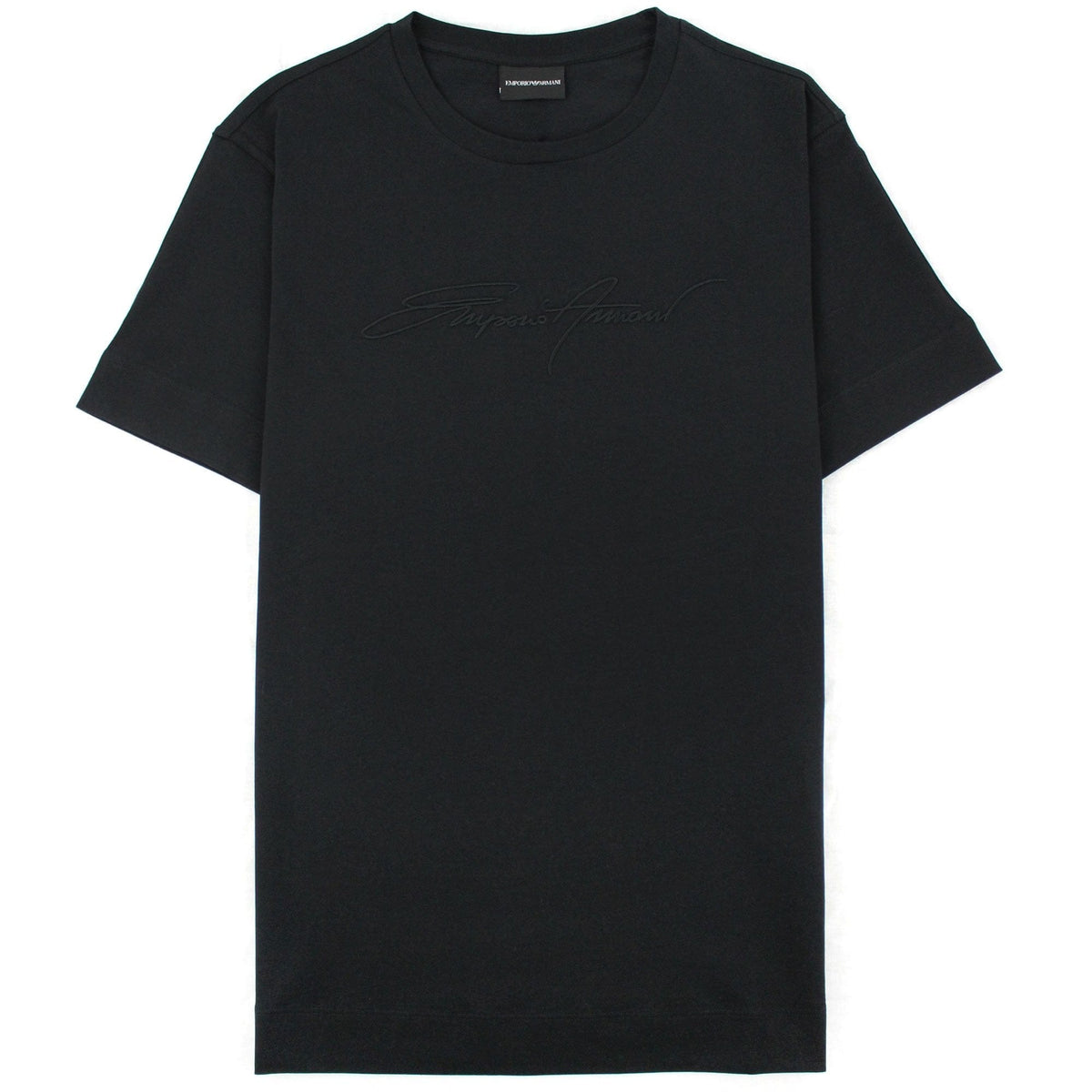 Emporio Armani Signature Logo T Shirt Black/black