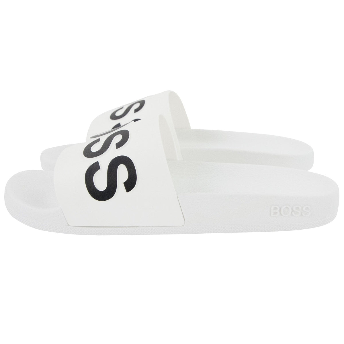 Hugo Boss Bay Logo Sliders White 100