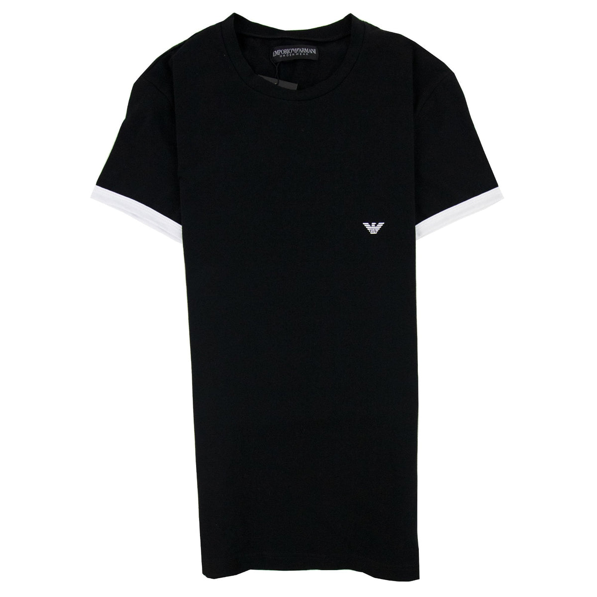 Emporio Armani Logo Side Stripe T Shirt Black