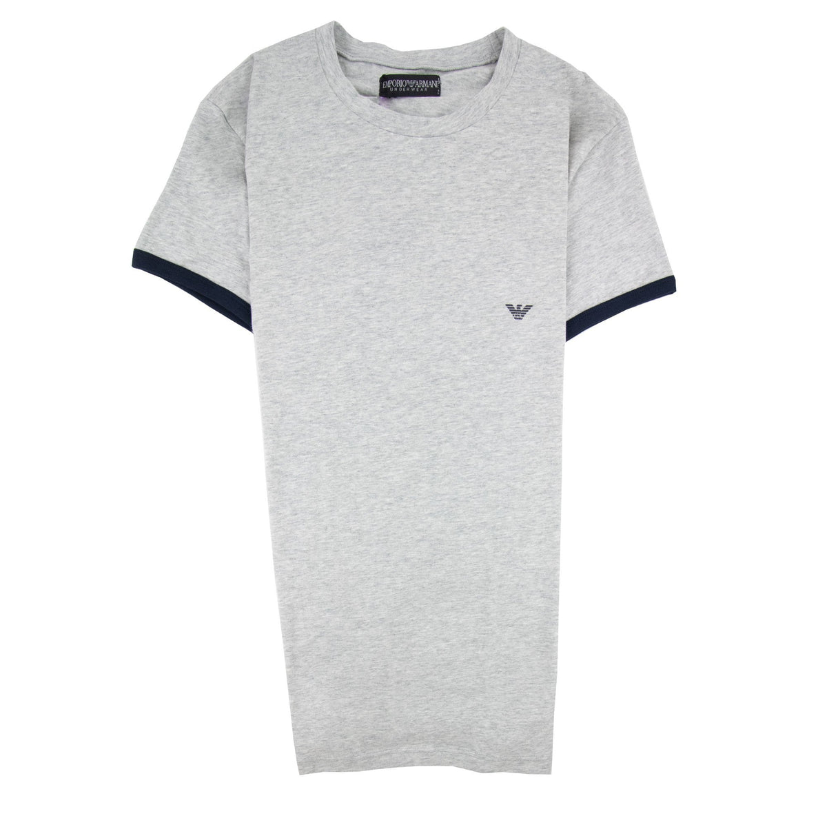 Emporio Armani Logo Side Stripe T Shirt Grey