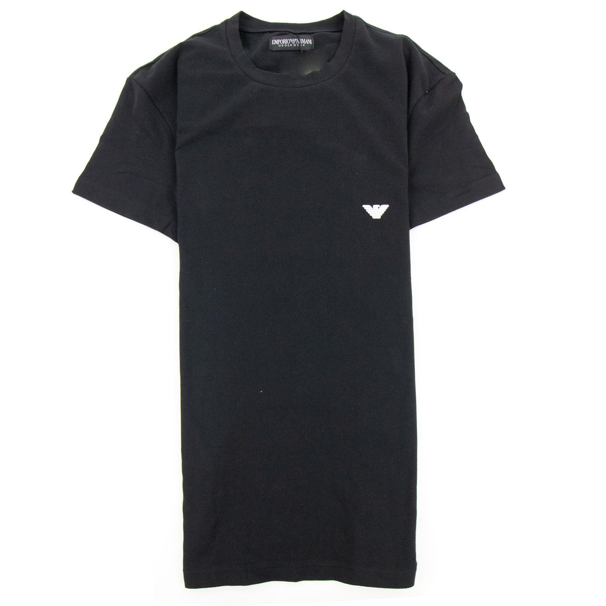 Emporio Armani Embroidered Logo S/s T Shirt Black