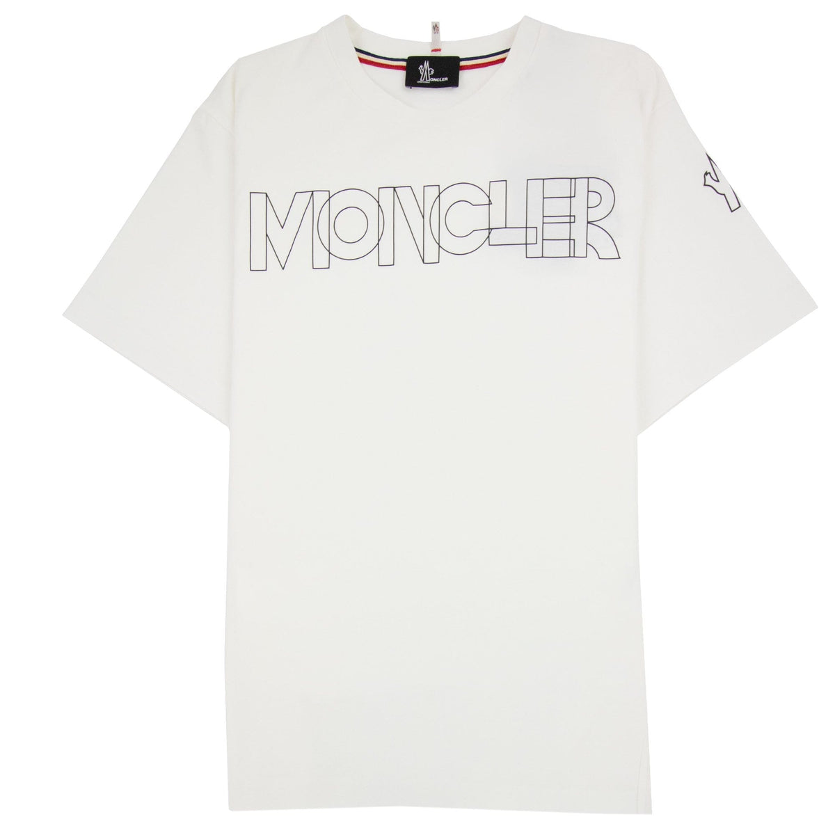 Moncler Logo Maglia Crewneck T Shirt White 034