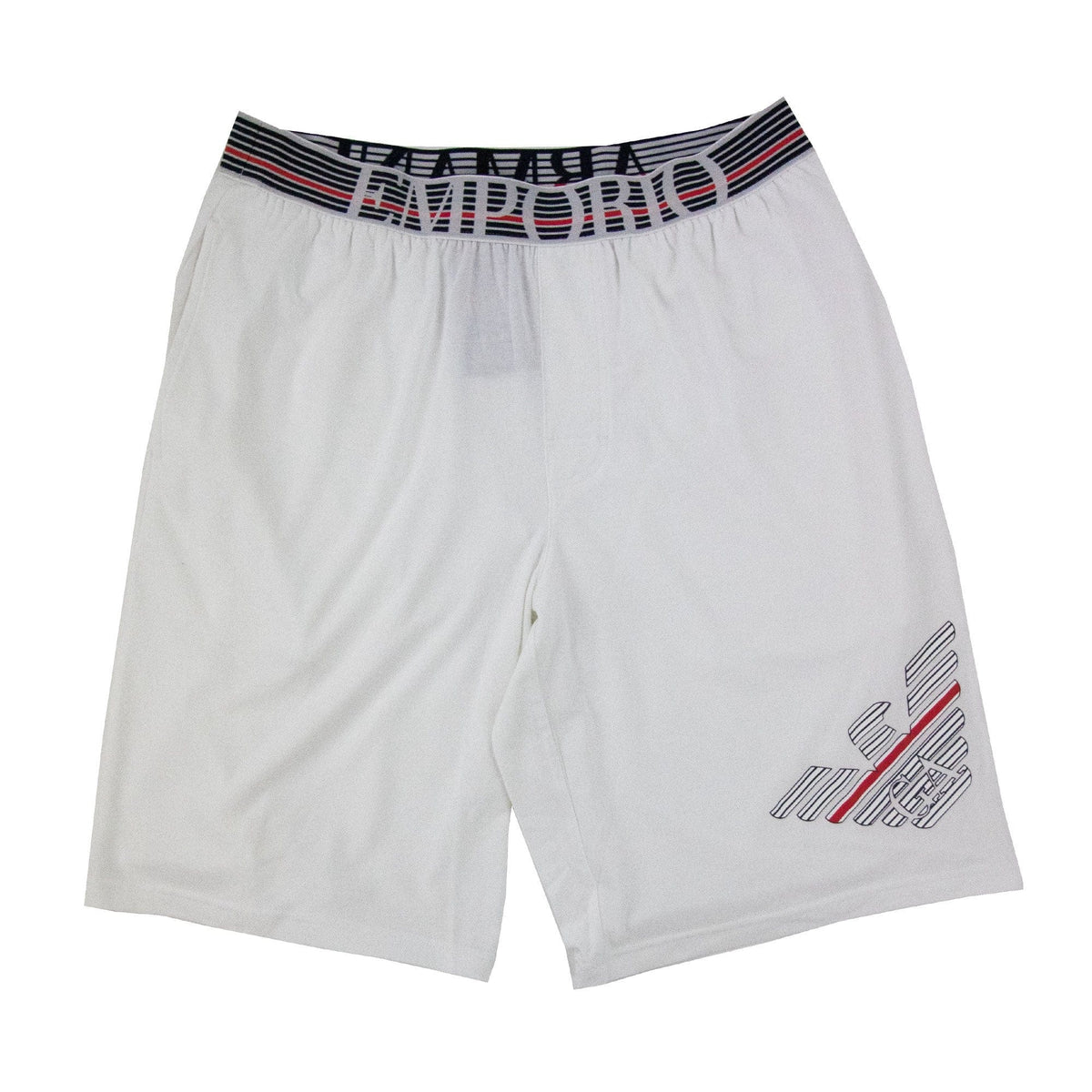 Emporio Armani Branded Waistline Pyjama Shorts White