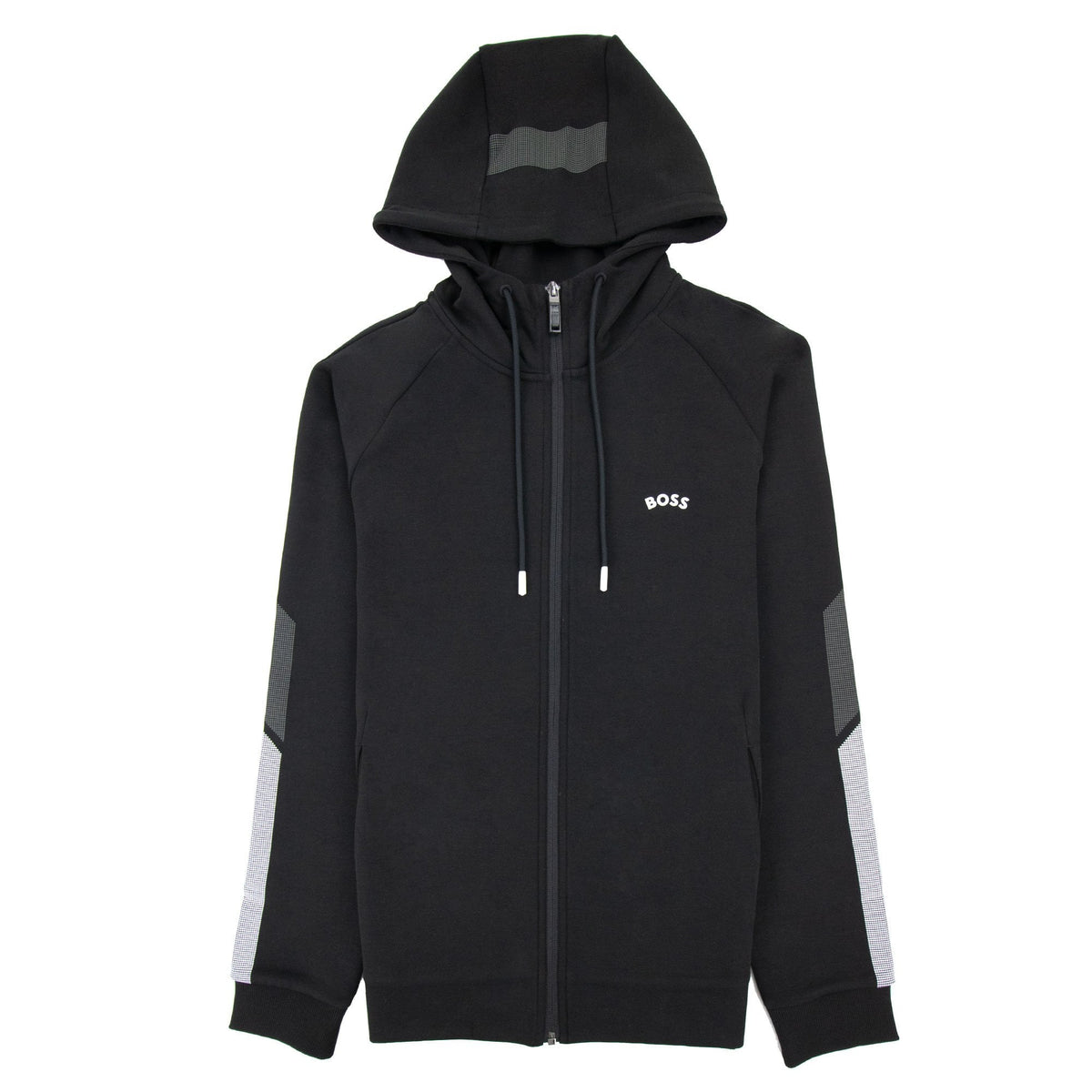 Hugo Boss Saggy 2 Curved Logo Hoody Black