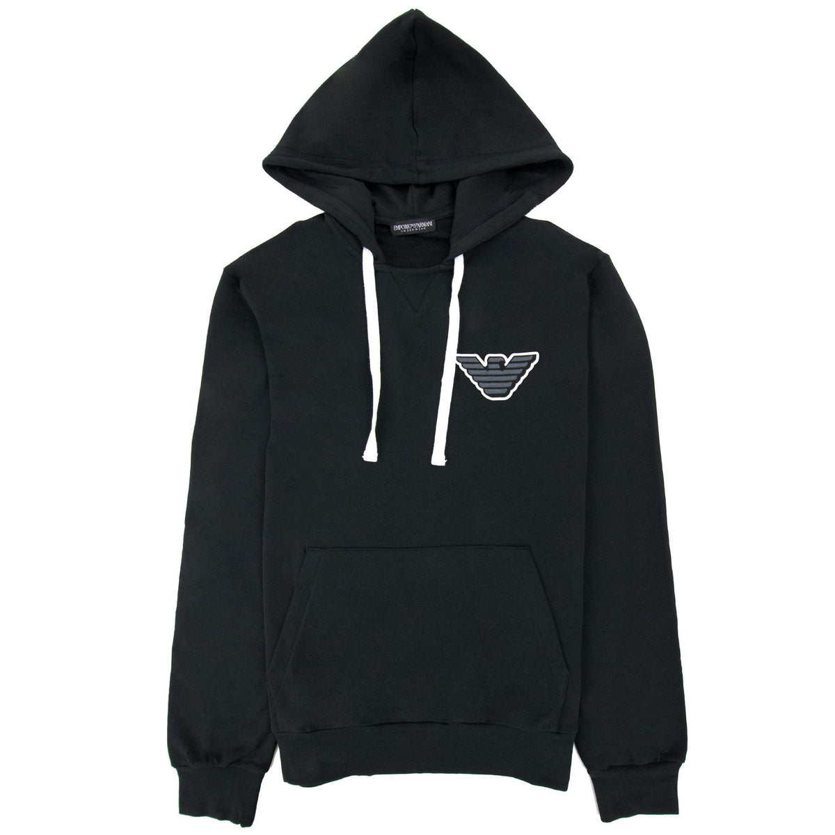 Emporio Armani Eagle Logo Hooded Sweater Black