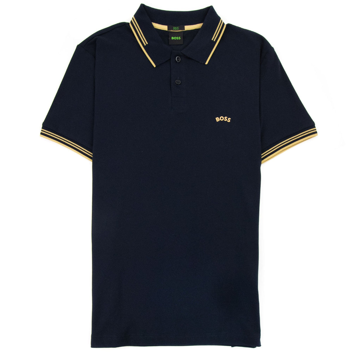 Hugo Boss Pual Curved Logo Slim Fit Polo Navy 403