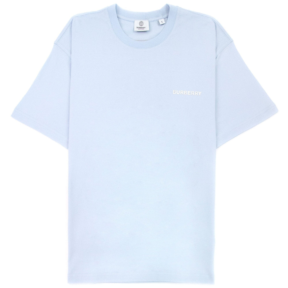 Burberry Back Monogram Motif Cotton Oversized T-shirt Sky Blue