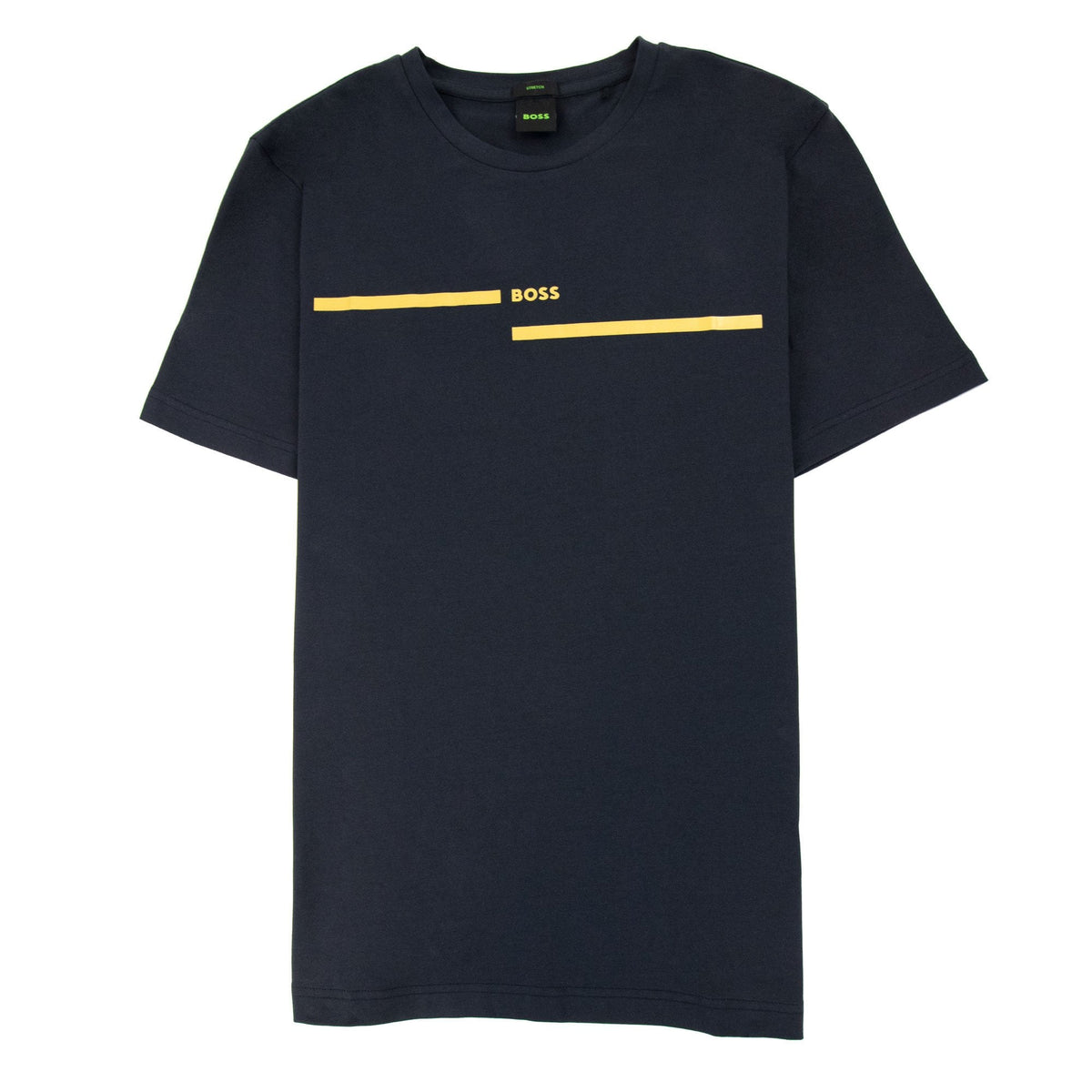 Hugo Boss Tee 4 Logo Print T Shirt Dark Navy 402