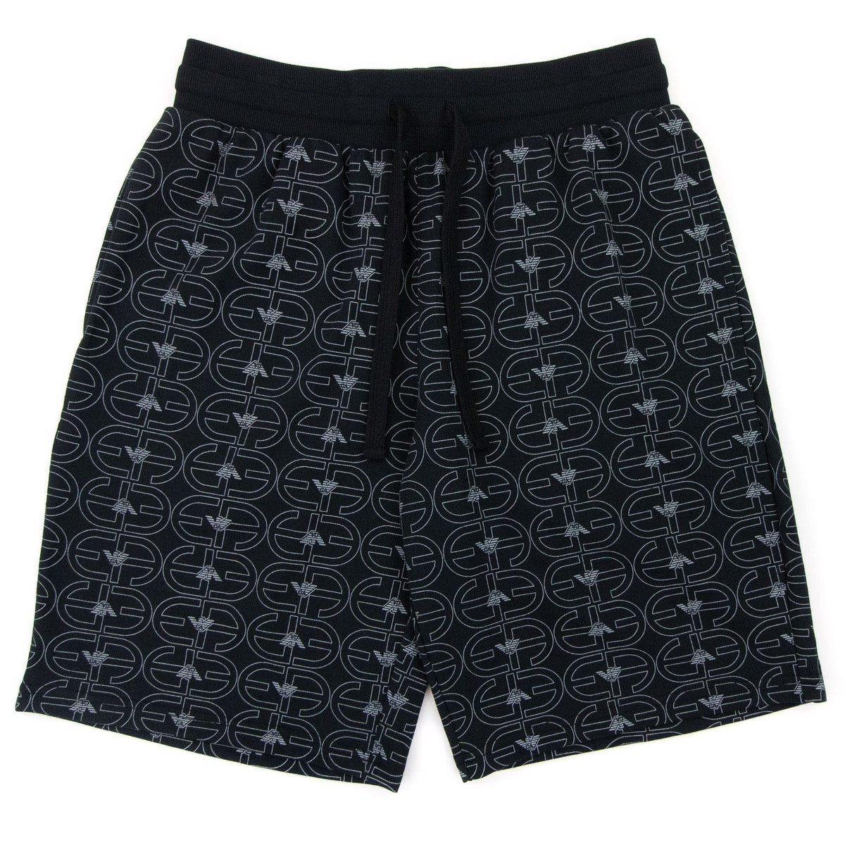 Emporio Armani Logo Loungewear Bermuda Shorts Black