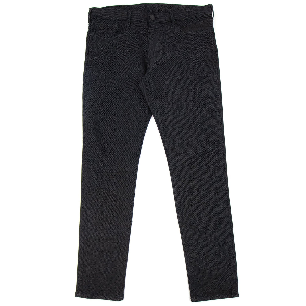 Emporio Armani J06 Slim Fit Cotton Blend Armure Trouser Black 999
