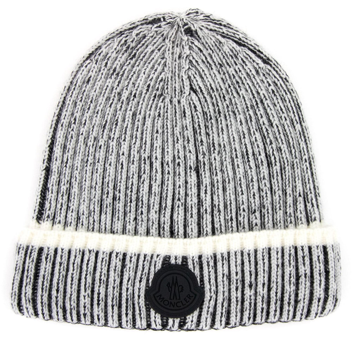 Moncler Logo Wool Beanie Grey 090