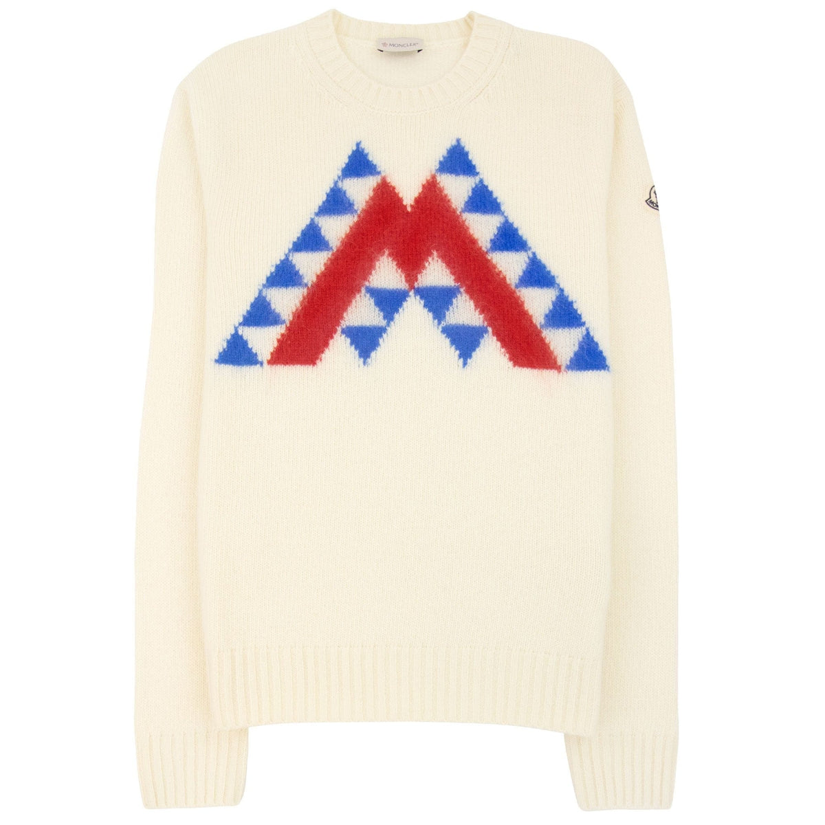 Moncler Graphic Wool Mohair Jumper Off White 034