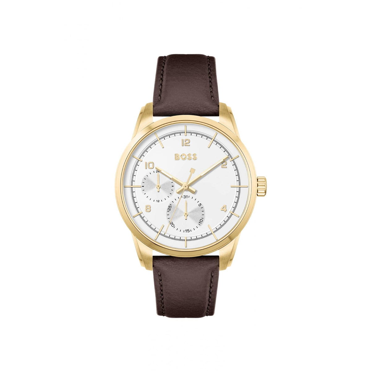 Hugo Boss Sophio Leather Strap Watch Brown