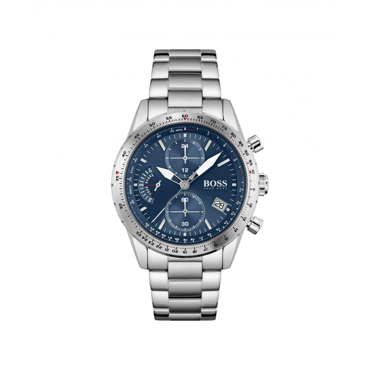Hugo Boss Pilot Edition Chrono Watch Stainless Steel