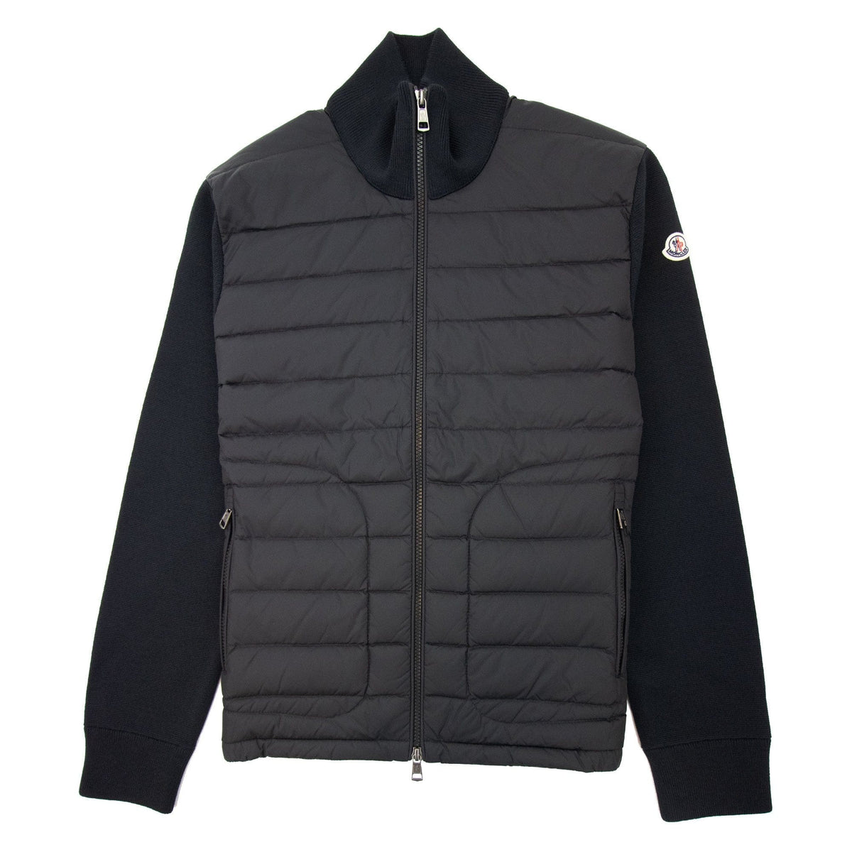 Moncler Padded Wool Cardigan Black