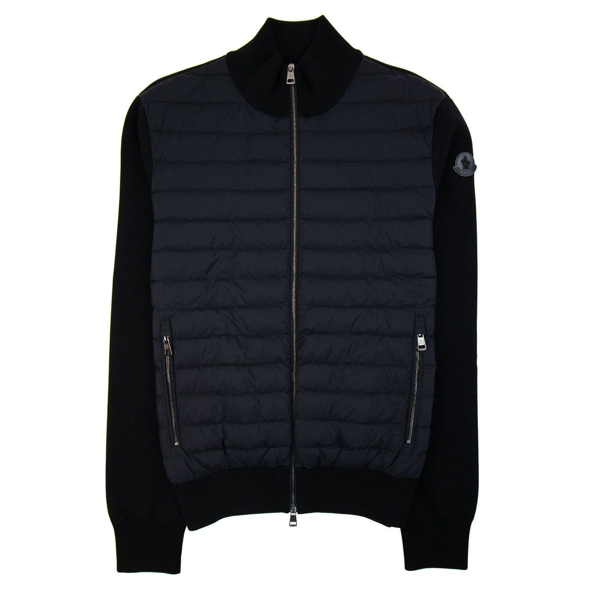 Moncler Padded Cotton Cardigan Black 999