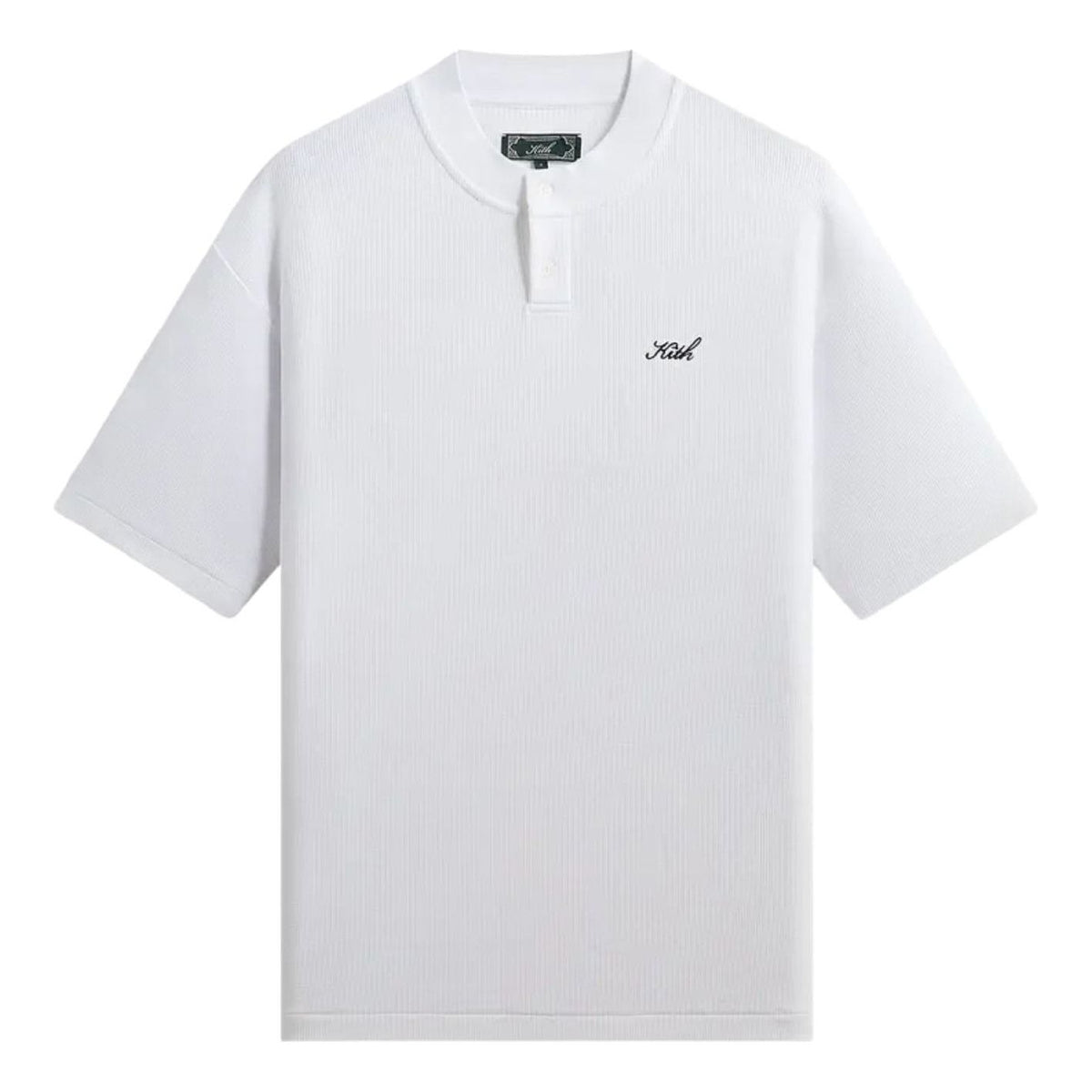 KITH Micro Waffle Tristan Henley 'White' KHMA030213-101