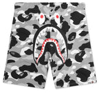 1ST Camo Shark Regular Fit Sweat Shorts - Gray