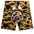 1st Camo Shark Regular Fit Sweat Shorts - Yellow