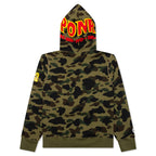 1st Camo 2nd Shark Full Zip Hoodie - Green