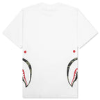 1st Camo Side Shark Tee - White/Green
