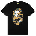 1st Camo Big Ape Head Tee - Black/Yellow