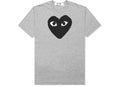 COMME DES GARÇONS PLAY BLACK HEART T-SHIRT GREY