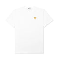 COMME DES GARÇONS PLAY GOLD HEART PATCH T-SHIRT WHITE