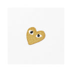 COMME DES GARÇONS PLAY GOLD HEART PATCH T-SHIRT WHITE