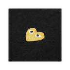 COMME DES GARÇONS PLAY GOLD EMBLEM T-SHIRT BLACK