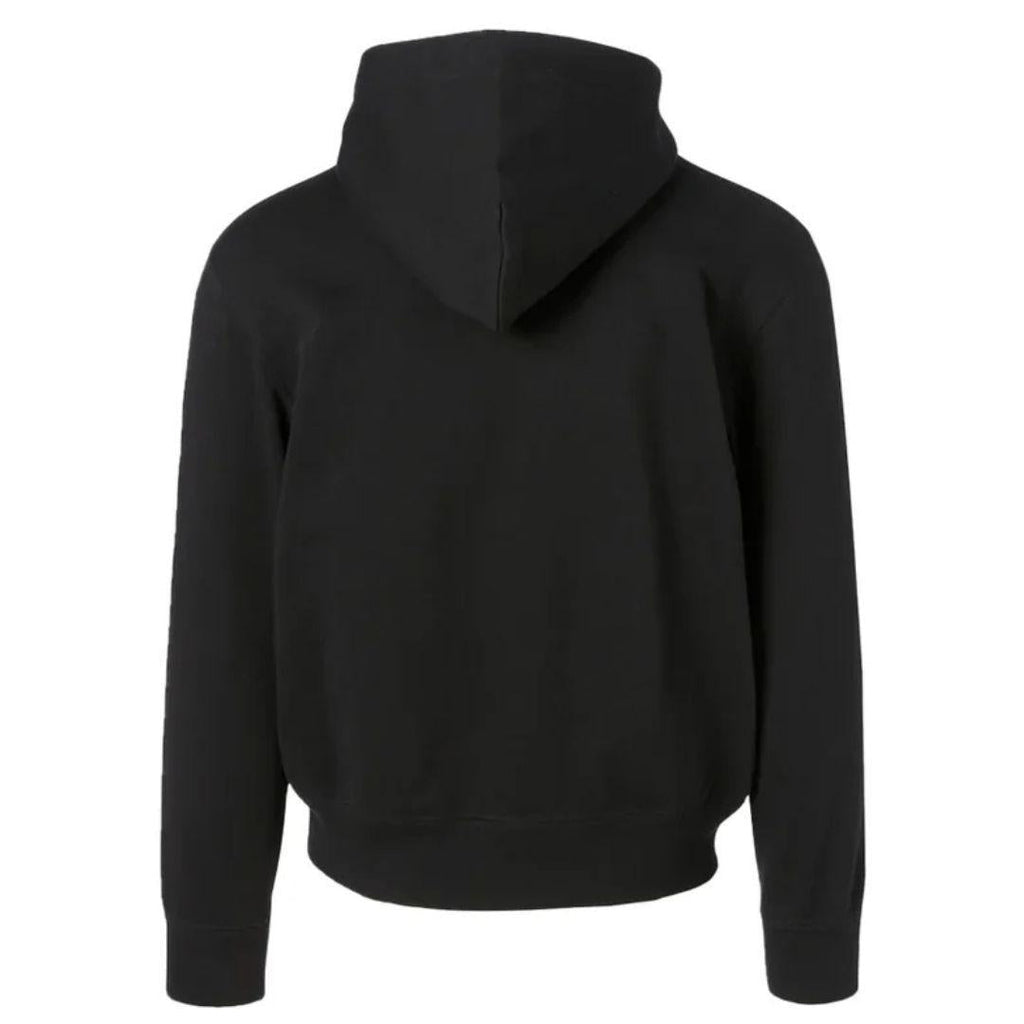 COMME DES GARÇONS PLAY DOUBLE HEART EMBLEM ZIP UP HOODIE BLACK