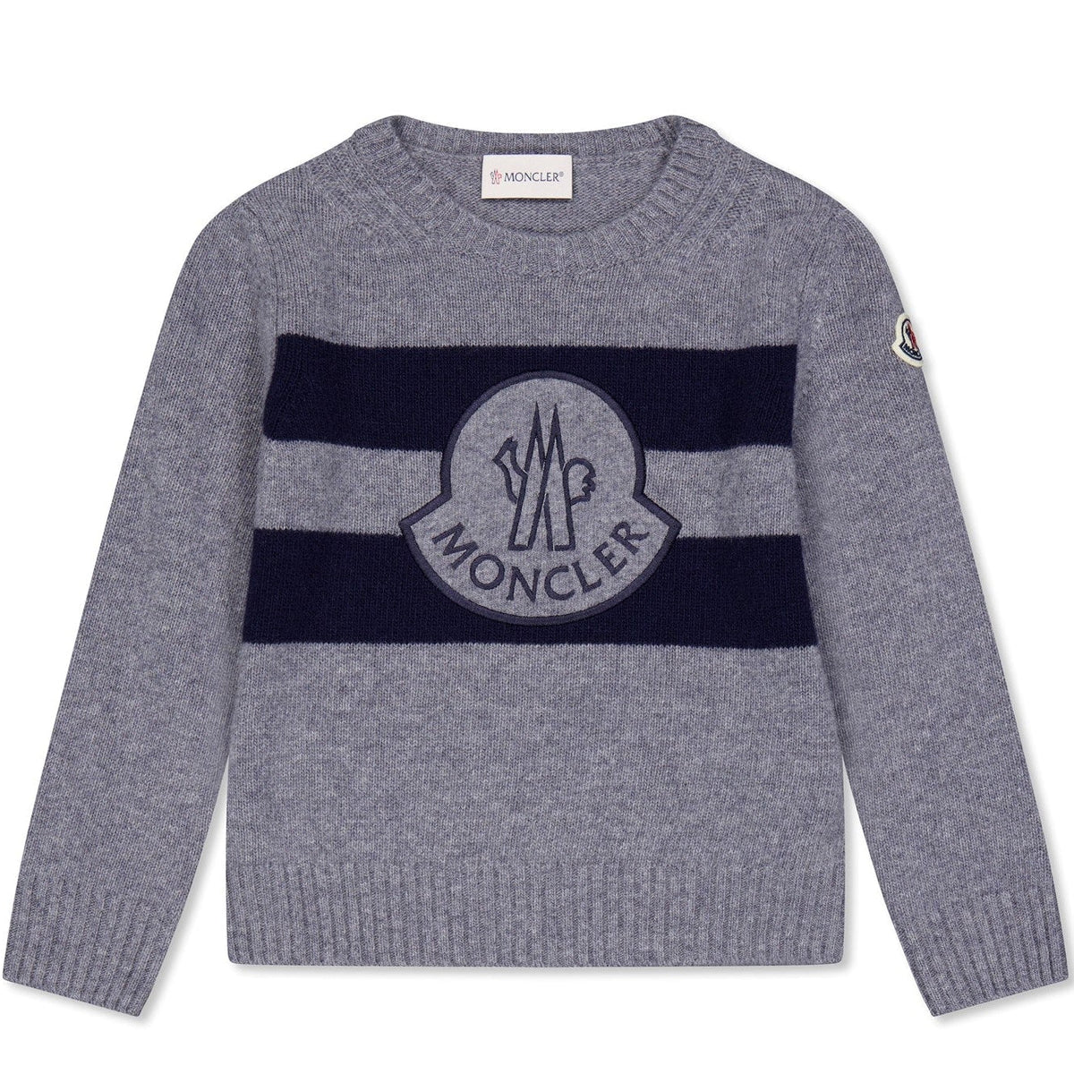 Kids Moncler Wool Logo Knit