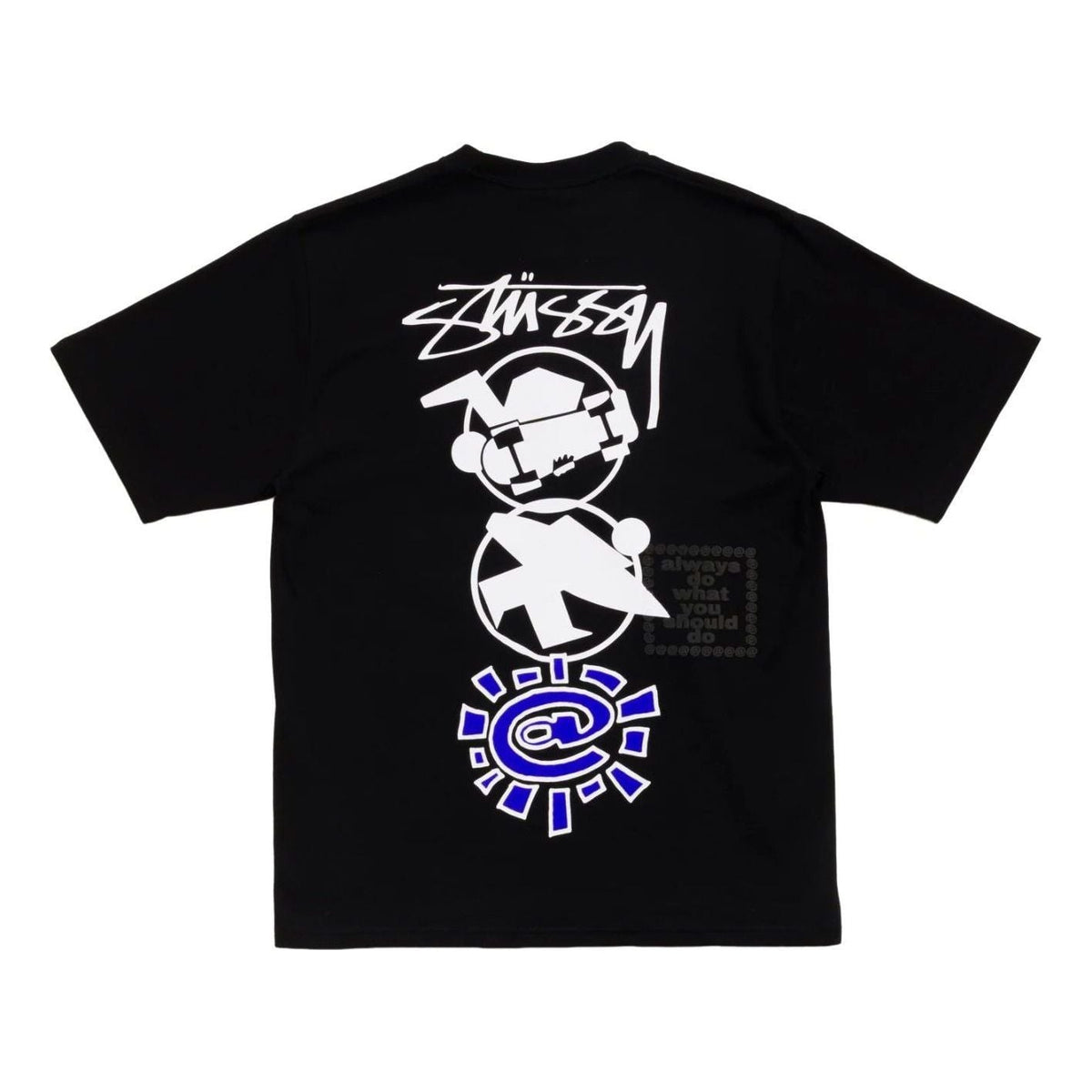 Stussy x Always Do What You Should Do Stack T-Shirt 'Black' 3904049-BLAC