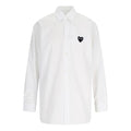 COMME des GARCONS PLAY FW25 Black Heart Shirt 'White' AX-B004-051-2