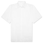 Cotton Voile Shirt With Stripes - White