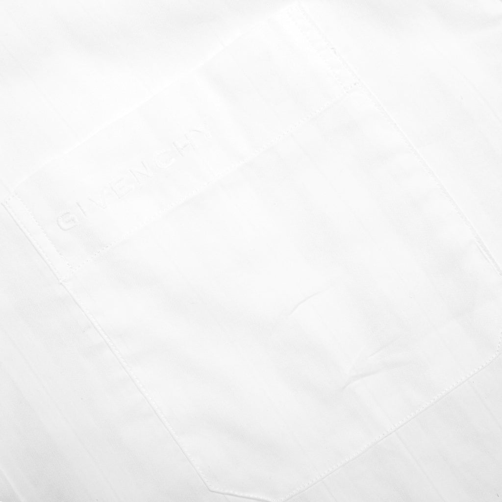 Cotton Voile Shirt With Stripes - White