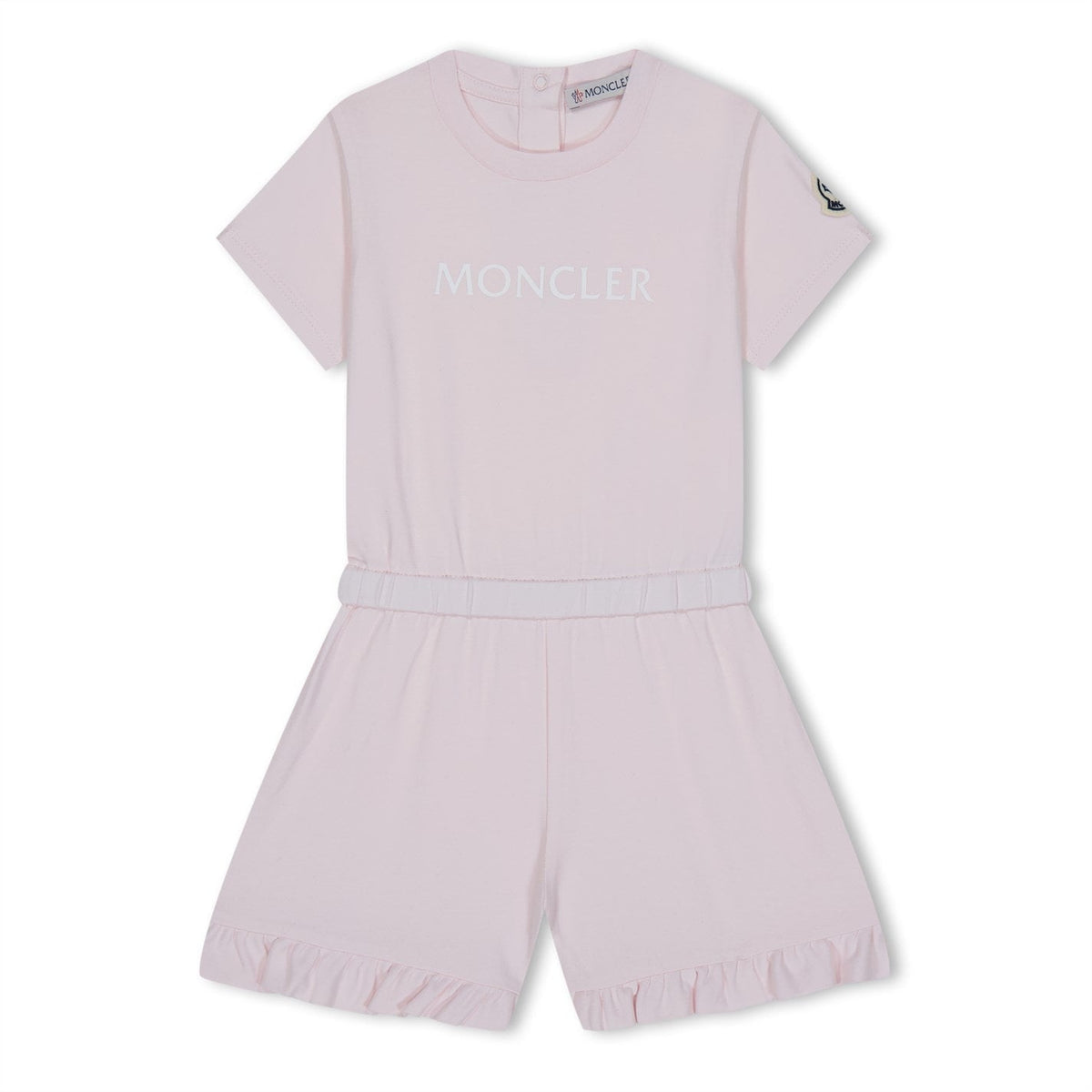 Infants Moncler Pink Logo Romper