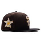 Feature x New Era 59FIFTY Fitted SD Padres Cooperstown - Walnut/Black/Cotton Pink