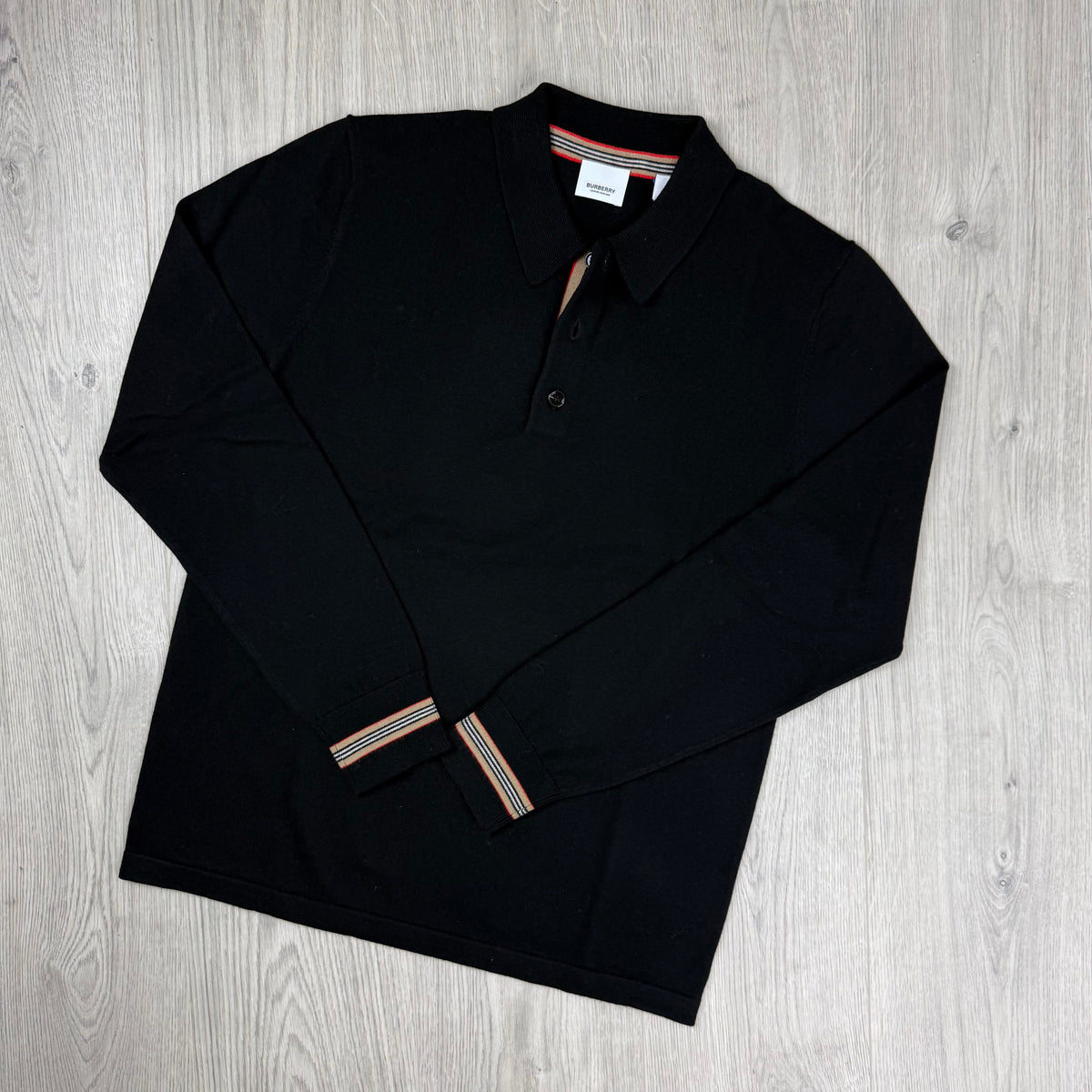 Burberry 'Pace' Knit Polo Shirt - Black