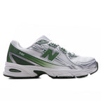 740 - White/Alpine Green/Silver Metallic