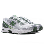 740 - White/Alpine Green/Silver Metallic