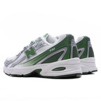 740 - White/Alpine Green/Silver Metallic