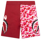Abc Camo Side Shark Sweat Shorts - Pink