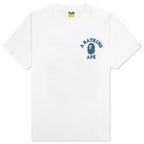 Bape Speed Racer College Ats Tee - White/Blue