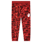 Color Camo Wide Fit Sweat Pants - Red