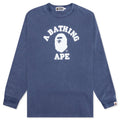 Overdye College L/S Tee - Navy